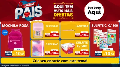 Modelo de TV para TV Horizontal com o tema Dia dos Pais para Papelaria