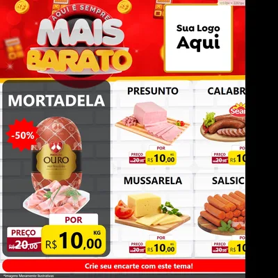 Modelo de Rede Social para Feed Facebook com o tema Mais Barato para Frios e Laticínios