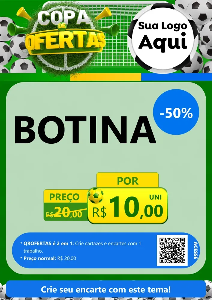 Modelo de Cartaz para Cartaz A4 Vertical com o tema Copa De Ofertas para Agropecuária