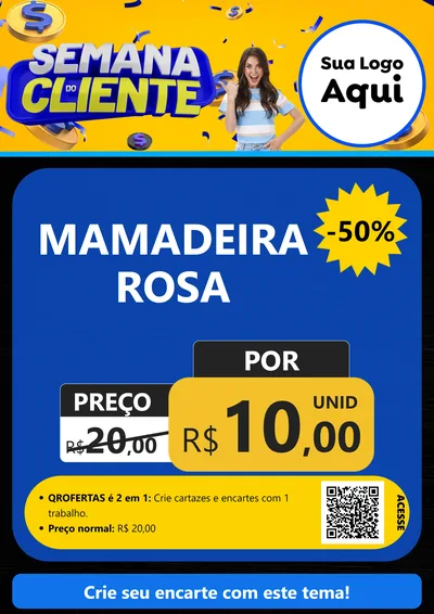 Modelo de Cartaz para Cartaz A4 Vertical com o tema Semana do Cliente para Bebês