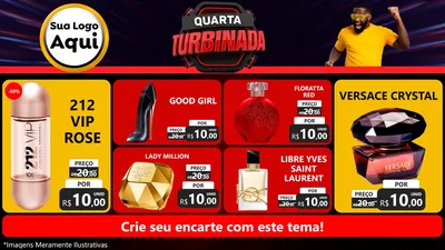 Modelo de TV para TV Horizontal com o tema Quarta Turbinada para Perfumes