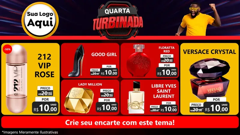 Modelo de TV para TV Horizontal com o tema Quarta Turbinada para Perfumes
