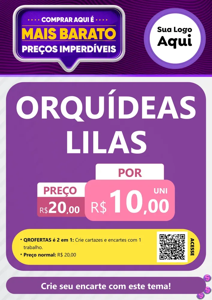Modelo de Cartaz para Cartaz A4 Vertical com o tema Mais Barato para Floricultura e jardim