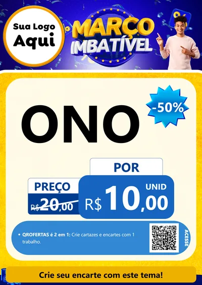 Modelo de Cartaz para Cartaz A4 Vertical com o tema Março Imbatível para Óticas