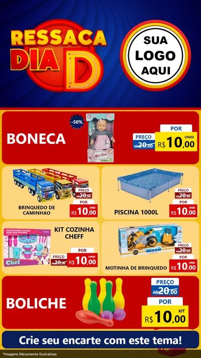 Modelo de TV para TV Vertical com o tema Ressaca Dia D para Brinquedos