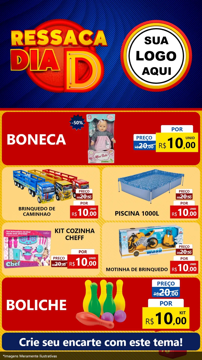 Modelo de TV para TV Vertical com o tema Ressaca Dia D para Brinquedos