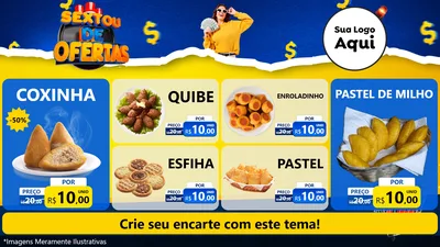 Modelo de TV para TV Horizontal com o tema Sextou de Ofertas para Salgadaria