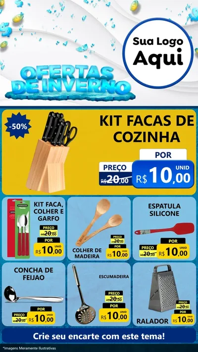 Modelo de Rede Social para Stories com o tema Ofertas de Inverno para Utilidades Domésticas
