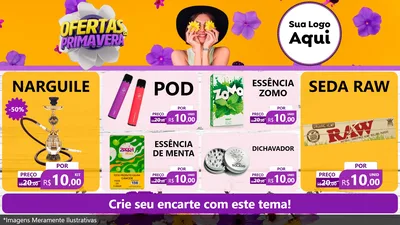 Modelo de TV para TV Horizontal com o tema Ofertas Da Primavera para Tabacaria