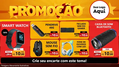 Modelo de TV para TV Horizontal com o tema Promoção para Informática