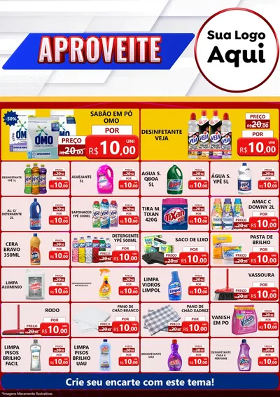 Modelo de Encarte para Encarte A4 Vertical com o tema Aproveite para Produtos de Limpeza