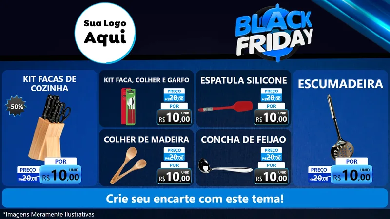 Modelo de TV para TV Horizontal com o tema Black Friday para Utilidades Domésticas