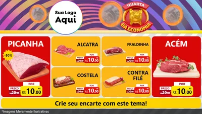Modelo de TV para TV Horizontal com o tema Quarta da Economia para Açougue