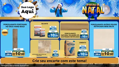 Modelo de TV para TV Horizontal com o tema Ofertas de Natal para Pisos e revestimentos