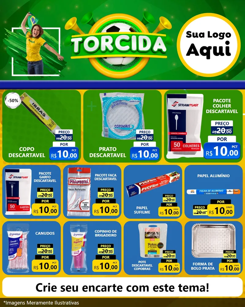 Modelo de Rede Social para Feed Instagram com o tema Torcida para Embalagens
