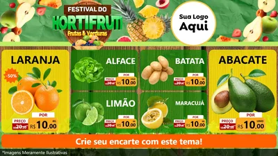 Modelo de TV para TV Horizontal com o tema Festival do Hortifruti para Hortifrúti
