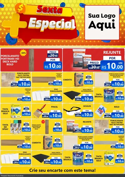 Modelo de Encarte para Encarte A4 Vertical com o tema Sexta Mais Especial para Pisos e revestimentos