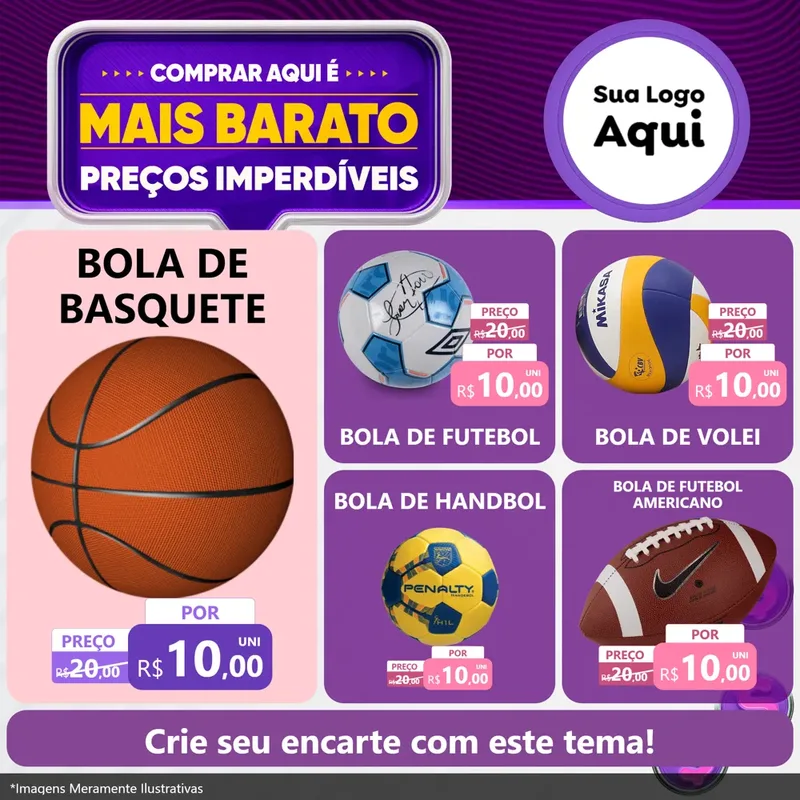Modelo de Rede Social para Feed Facebook com o tema Mais Barato para Artigos Esportivos