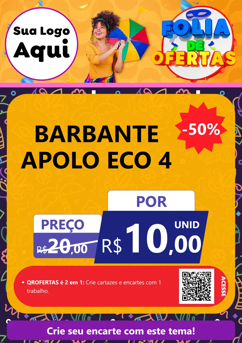 Modelo de Cartaz para Cartaz A4 Vertical com o tema Folia de Ofertas para Armarinho e Aviamentos
