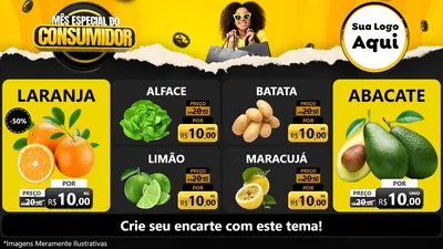 Modelo de TV para TV Horizontal com o tema Mês Especial do Consumidor para Hortifrúti