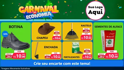 Modelo de TV para TV Horizontal com o tema Carnaval da Economia para Agropecuária