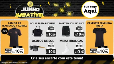 Modelo de TV para TV Horizontal com o tema Junho Imbatível para Roupas e acessórios