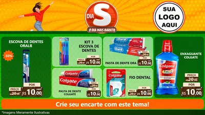 Modelo de TV para TV Horizontal com o tema Dia S - O Dia Mais Barato para Higiene Pessoal
