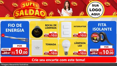 Modelo de TV para TV Horizontal com o tema Super Saldão para Materiais Elétricos