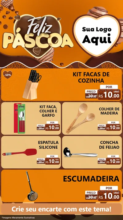 Modelo de TV para TV Vertical com o tema Feliz Páscoa para Utilidades Domésticas