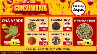 Modelo de TV para TV Horizontal com o tema Semana do Consumidor para Produtos Naturais