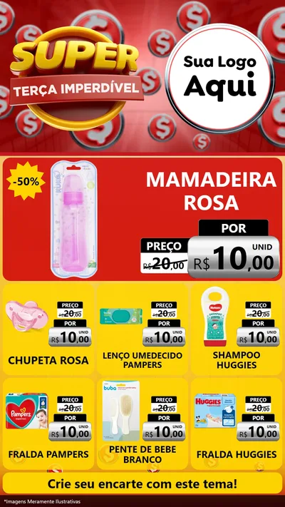 Modelo de Rede Social para Stories com o tema Super Terça Imperdível para Bebês