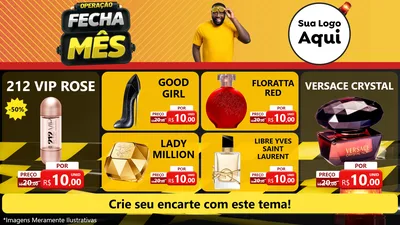 Modelo de TV para TV Horizontal com o tema Operação Fecha Mês para Perfumes