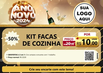 Modelo de Cartaz para Cartaz A4 Horizontal com o tema Feliz Ano Novo 2027 para Utilidades Domésticas
