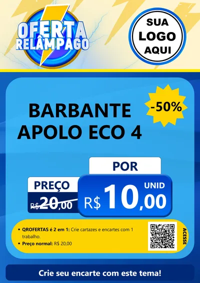 Modelo de Cartaz para Cartaz A4 Vertical com o tema Oferta Relâmpago para Armarinho e Aviamentos