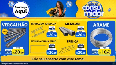 Modelo de TV para TV Horizontal com o tema Mês do Consumidor para Ferragens