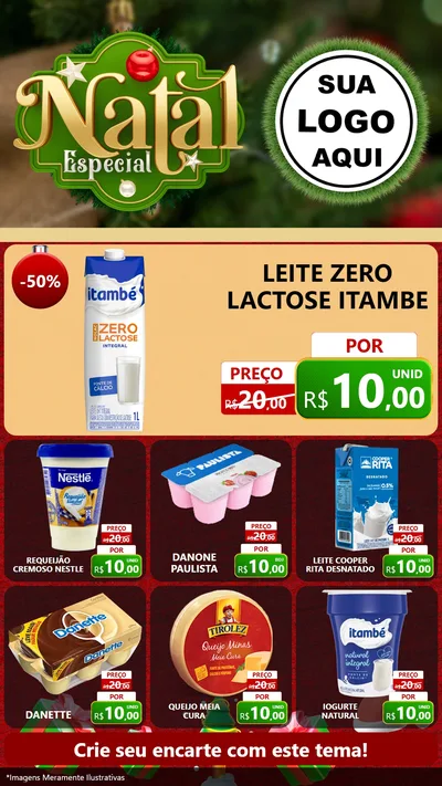 Modelo de Rede Social para Stories com o tema Natal Especial para Frios e Laticínios
