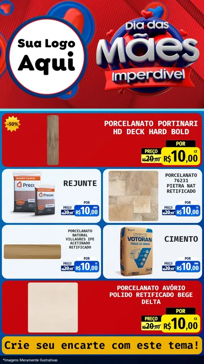 Modelo de TV para TV Vertical com o tema Dia Das Mães Imperdível para Pisos e revestimentos