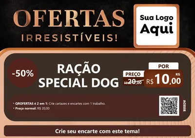 Modelo de Cartaz para Cartaz A4 Horizontal com o tema Ofertas Irresistíveis! para Pet Shop