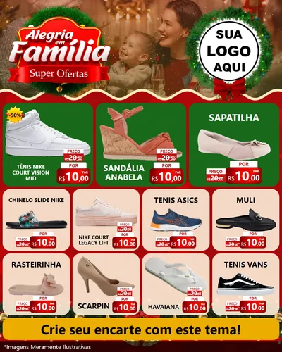Modelo de Rede Social para Feed Instagram com o tema Alegria Em Família - Super Ofertas para Calçados
