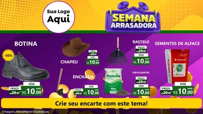Modelo de TV para TV Horizontal com o tema Semana Arrasadora para Agropecuária