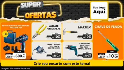 Modelo de TV para TV Horizontal com o tema Super Ofertas para Maquinas e Ferramentas