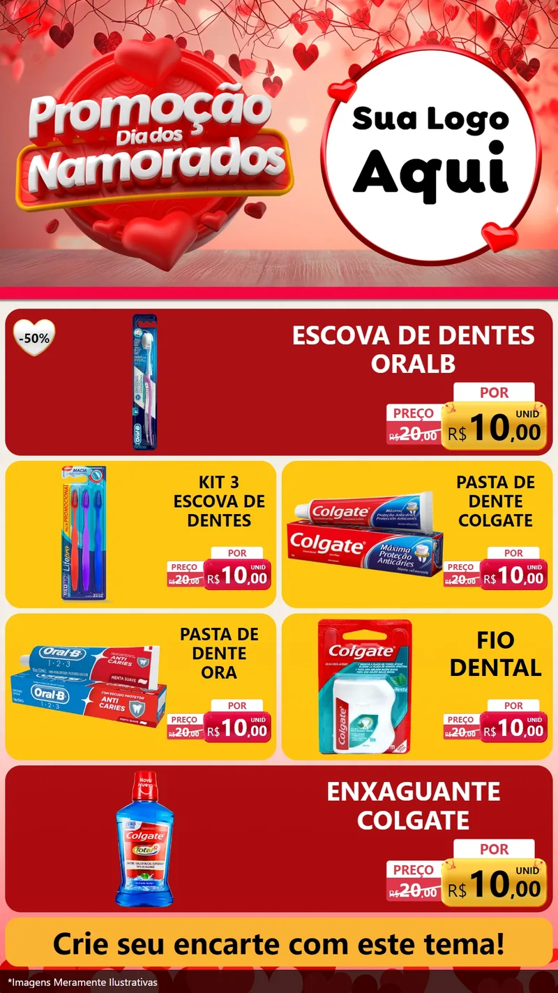 Modelo de TV para TV Vertical com o tema Promoção Dia dos Namorados para Higiene Pessoal