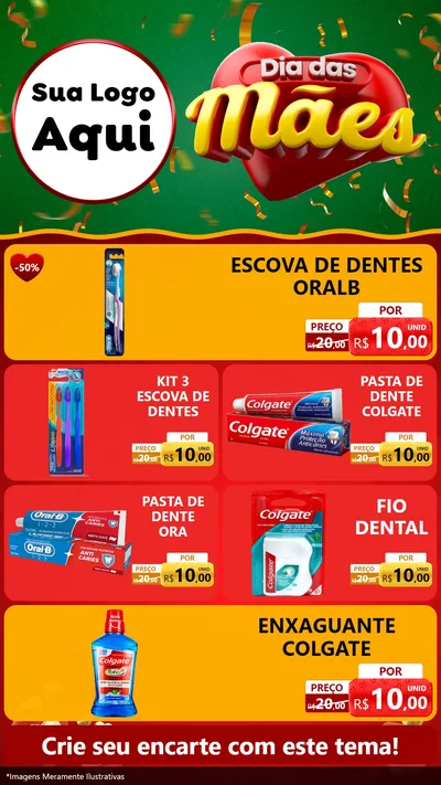 Modelo de TV para TV Vertical com o tema Dia das Mães para Higiene Pessoal