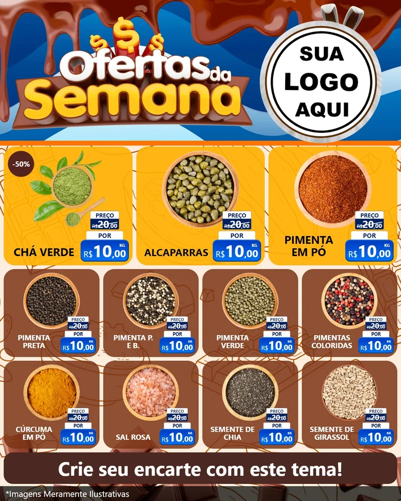 Modelo de Rede Social para Feed Instagram com o tema Ofertas da Semana - Páscoa para Produtos Naturais