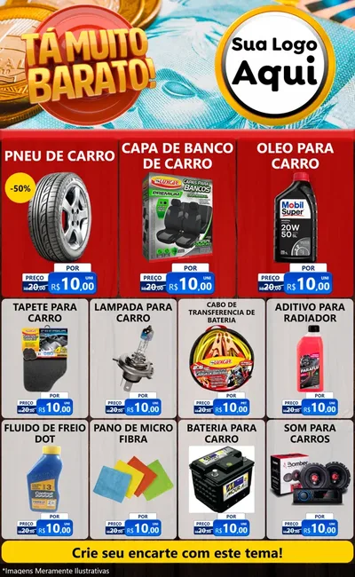 Modelo de Encarte para Encarte Grande com o tema Está Muito Barato para Auto peças
