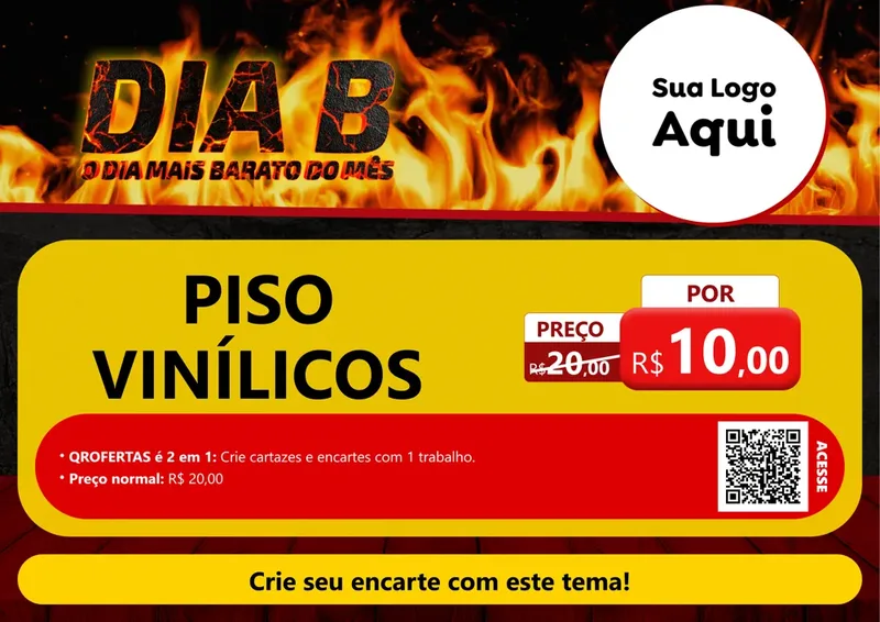 Modelo de Cartaz para Cartaz A4 Horizontal com o tema Dia B para Material para Construção