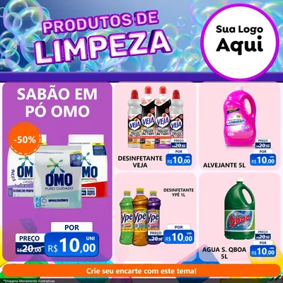 Modelo de Rede Social para Feed Facebook com o tema Produtos de Limpeza para Produtos de Limpeza
