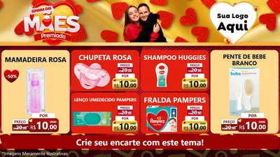 Modelo de TV para TV Horizontal com o tema Semana das Mães Premiada para Bebês