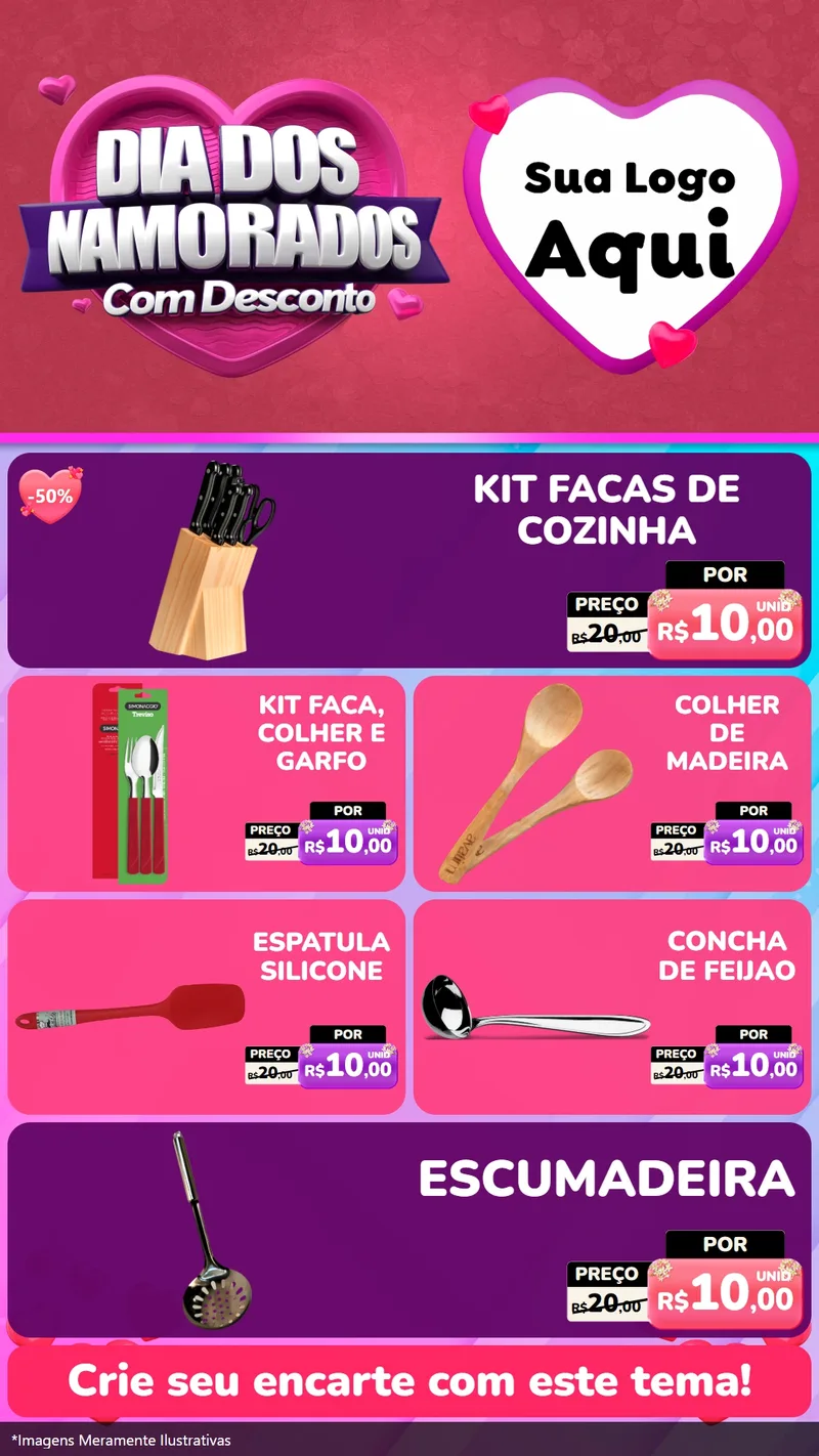 Modelo de TV para TV Vertical com o tema Dia Dos Namorados Com Desconto para Utilidades Domésticas