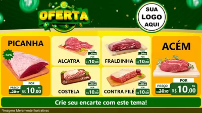 Modelo de TV para TV Horizontal com o tema Oferta para Açougue